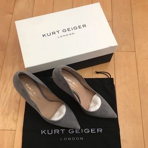 Kurt Geiger grey suede heels